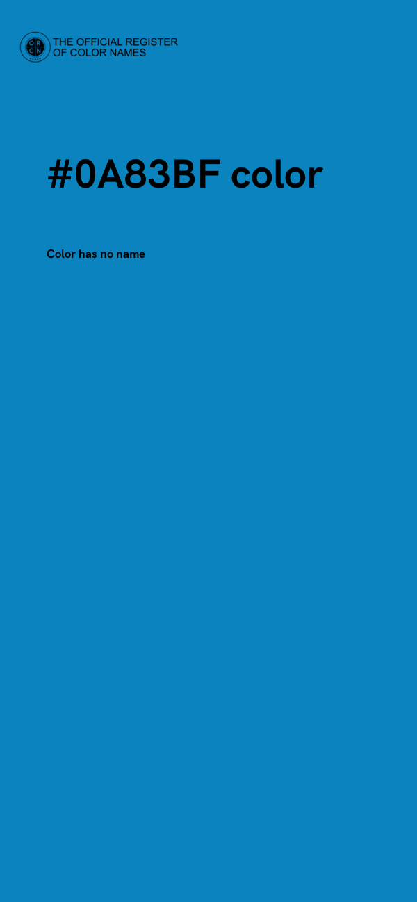 #0A83BF color image