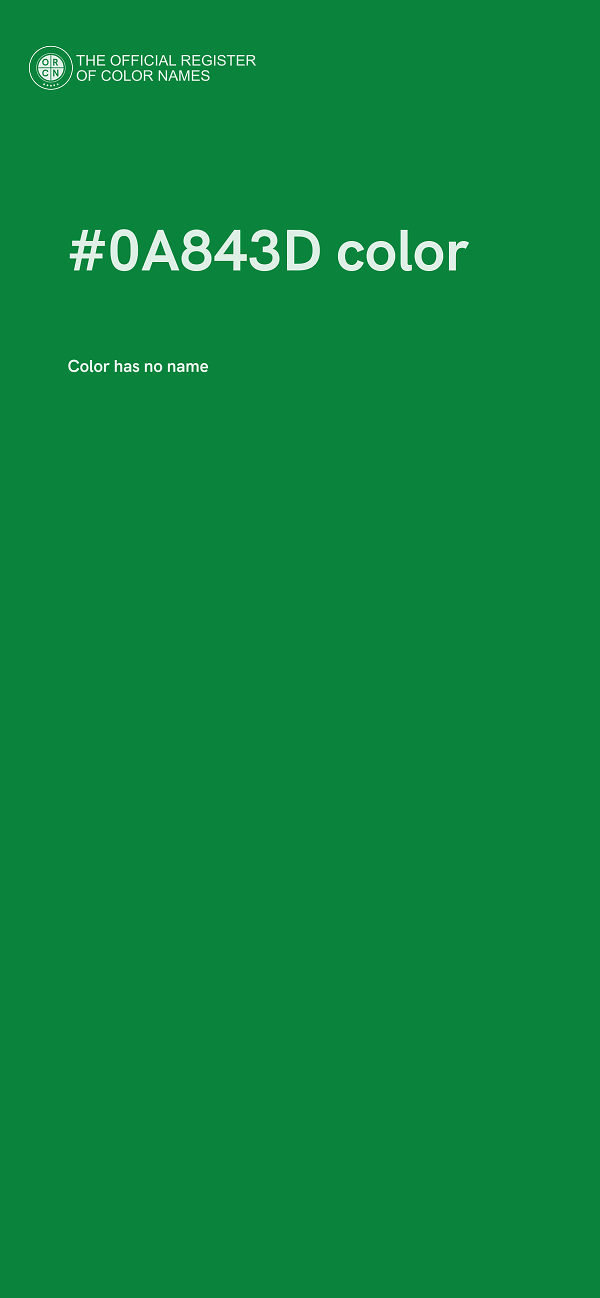 #0A843D color image