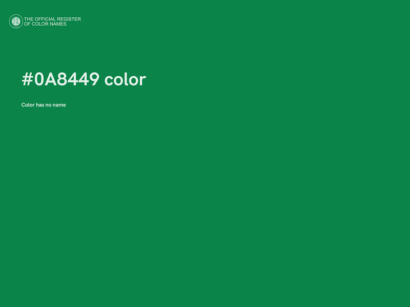 #0A8449 color image