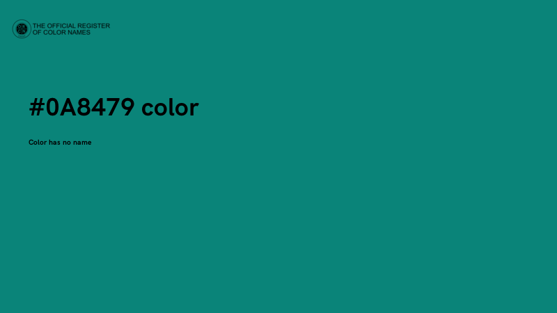 #0A8479 color image