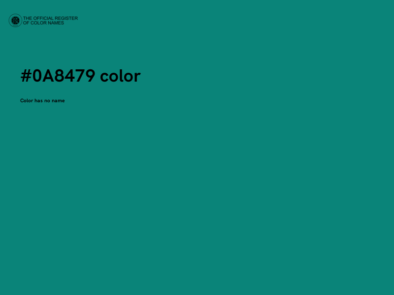 #0A8479 color image
