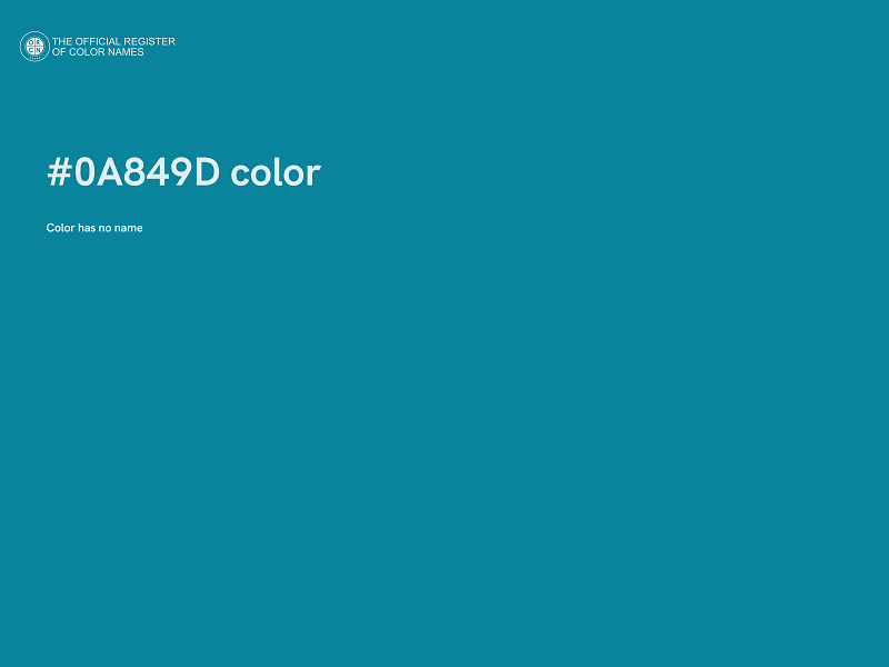 #0A849D color image