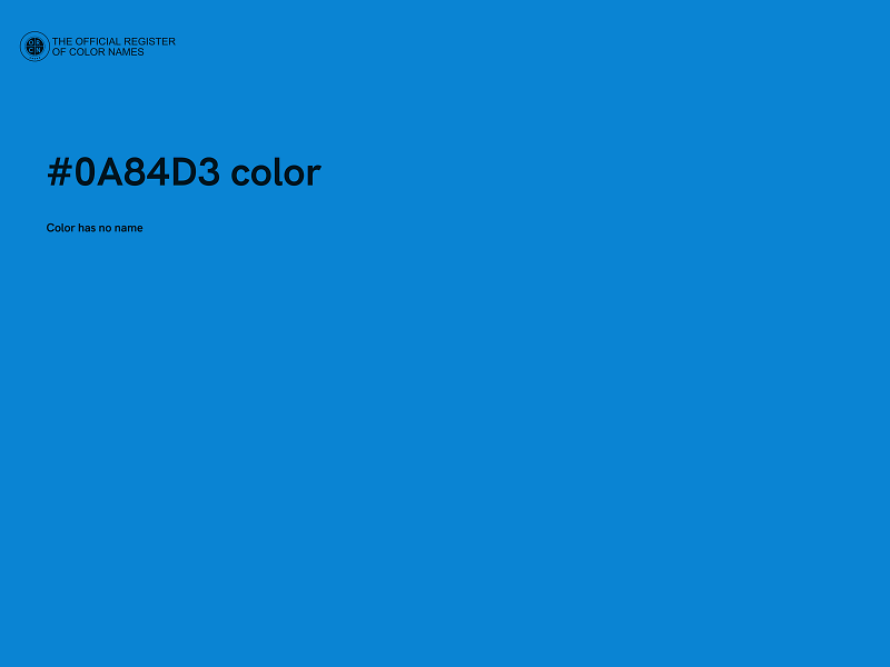 #0A84D3 color image