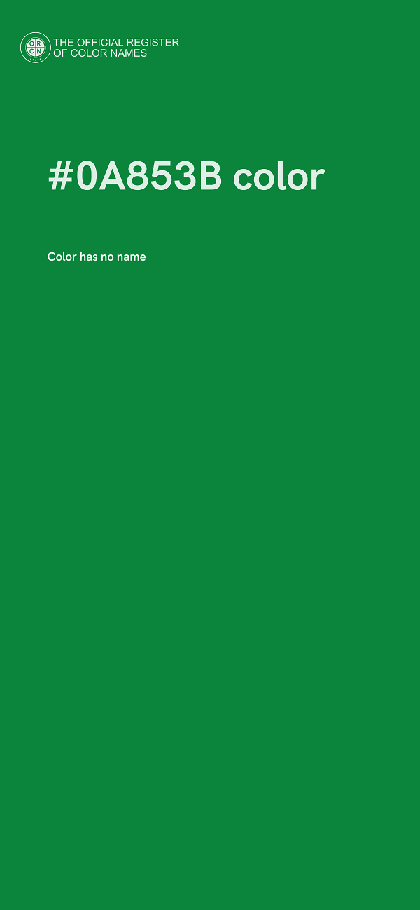 #0A853B color image
