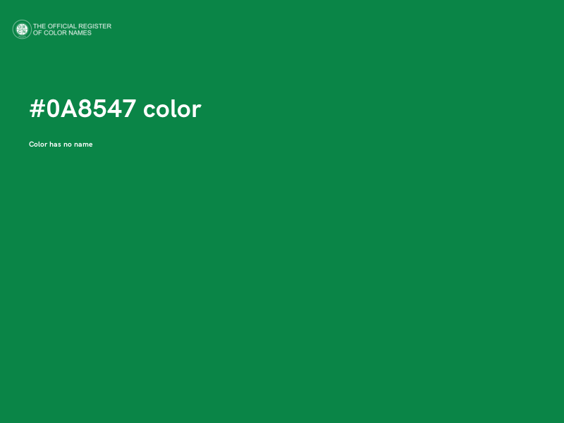 #0A8547 color image