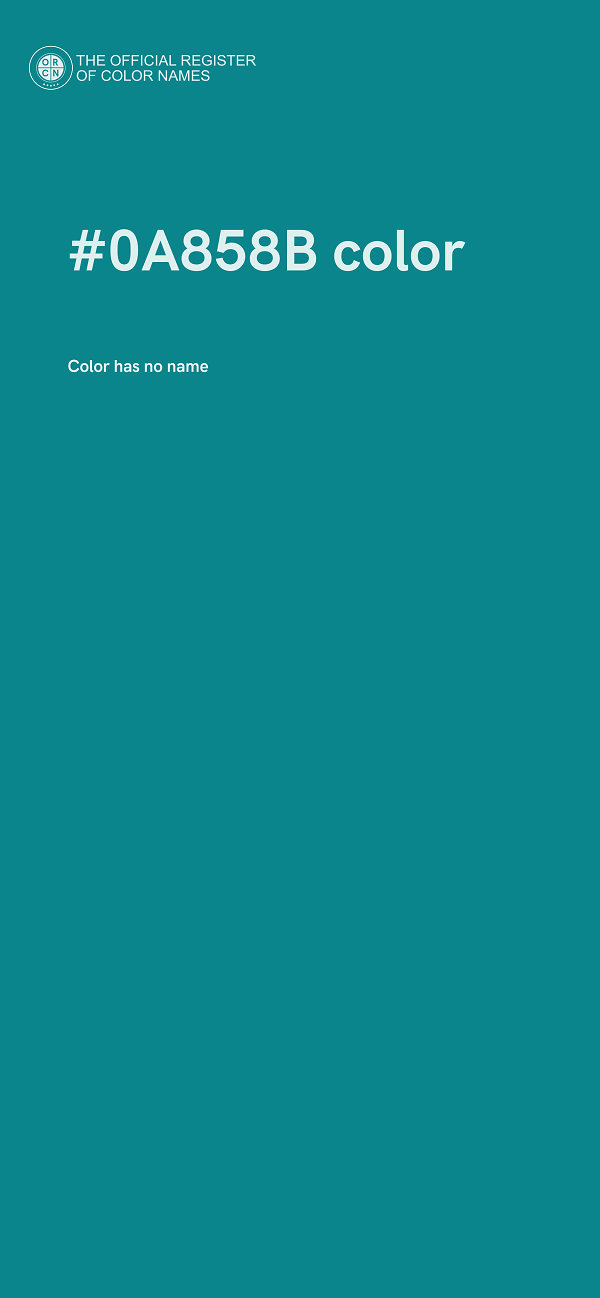 #0A858B color image