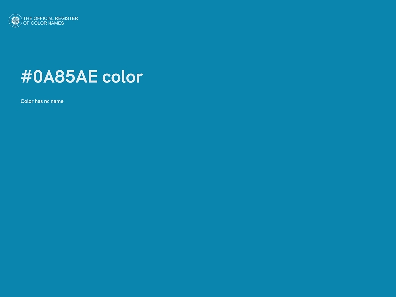 #0A85AE color image