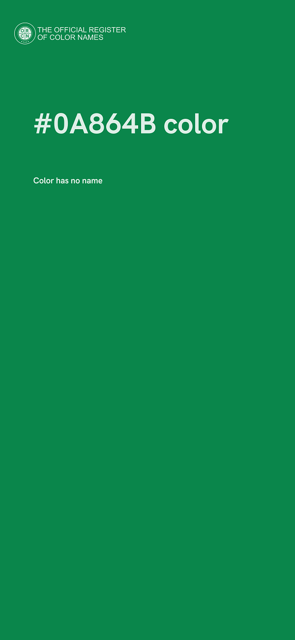 #0A864B color image