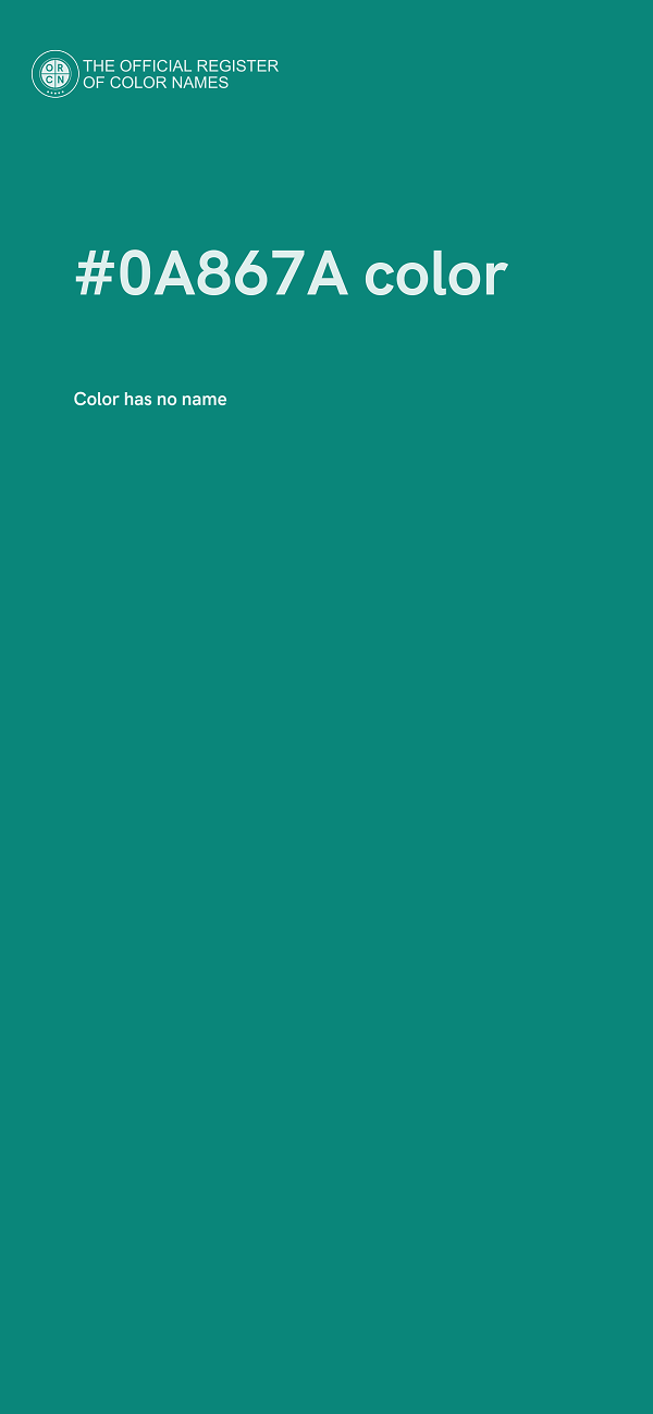 #0A867A color image