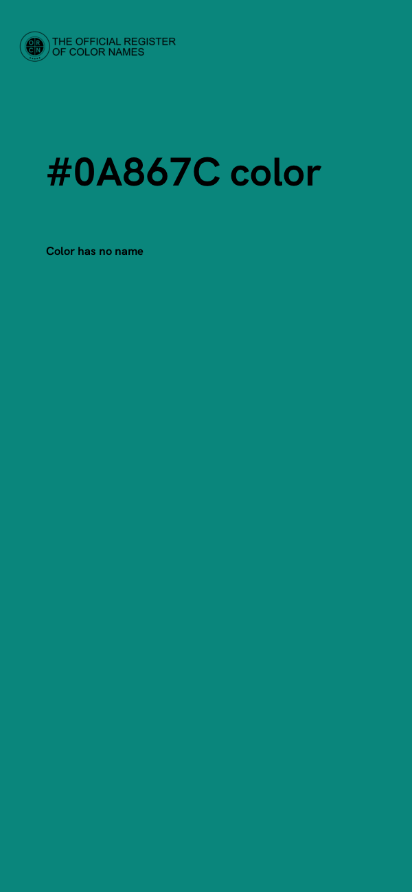 #0A867C color image