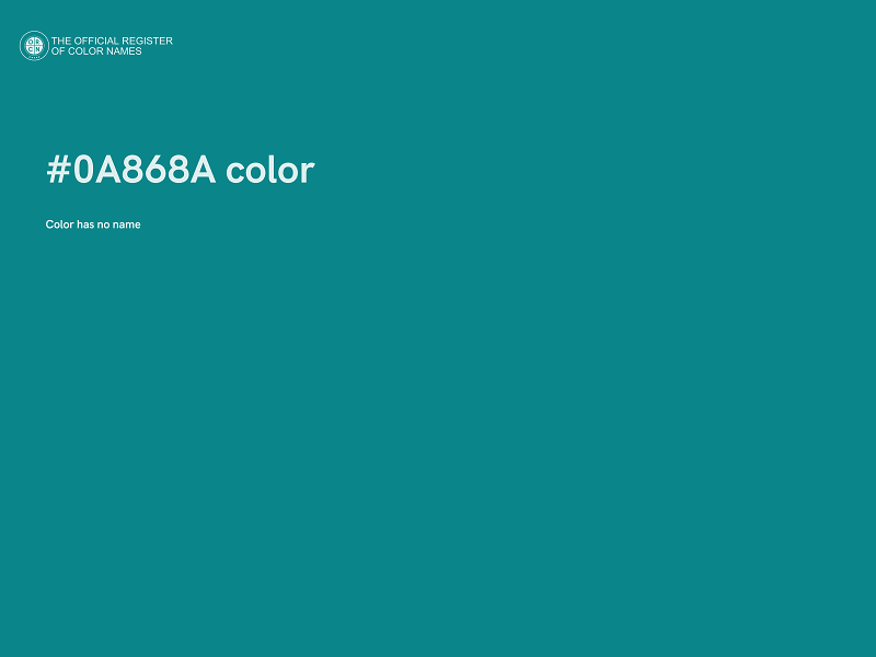 #0A868A color image