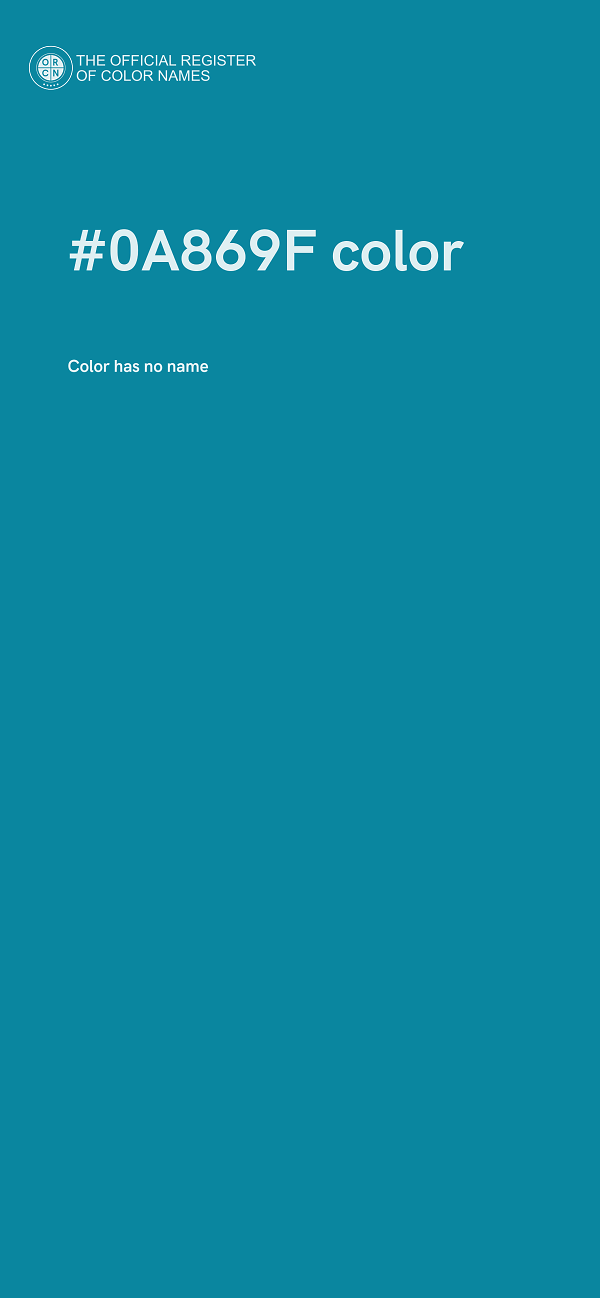 #0A869F color image