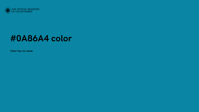 #0A86A4 color image