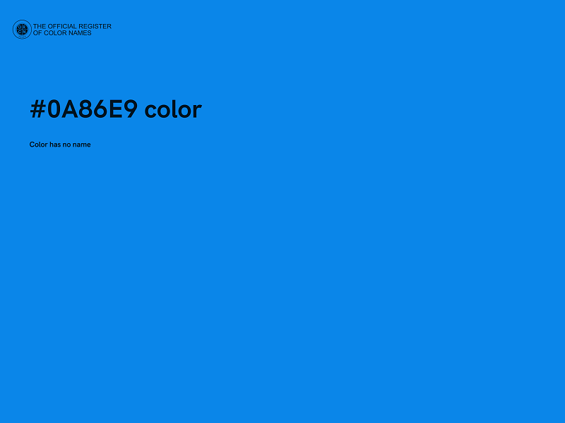#0A86E9 color image