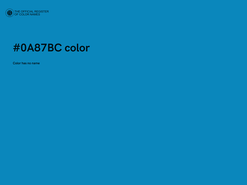 #0A87BC color image