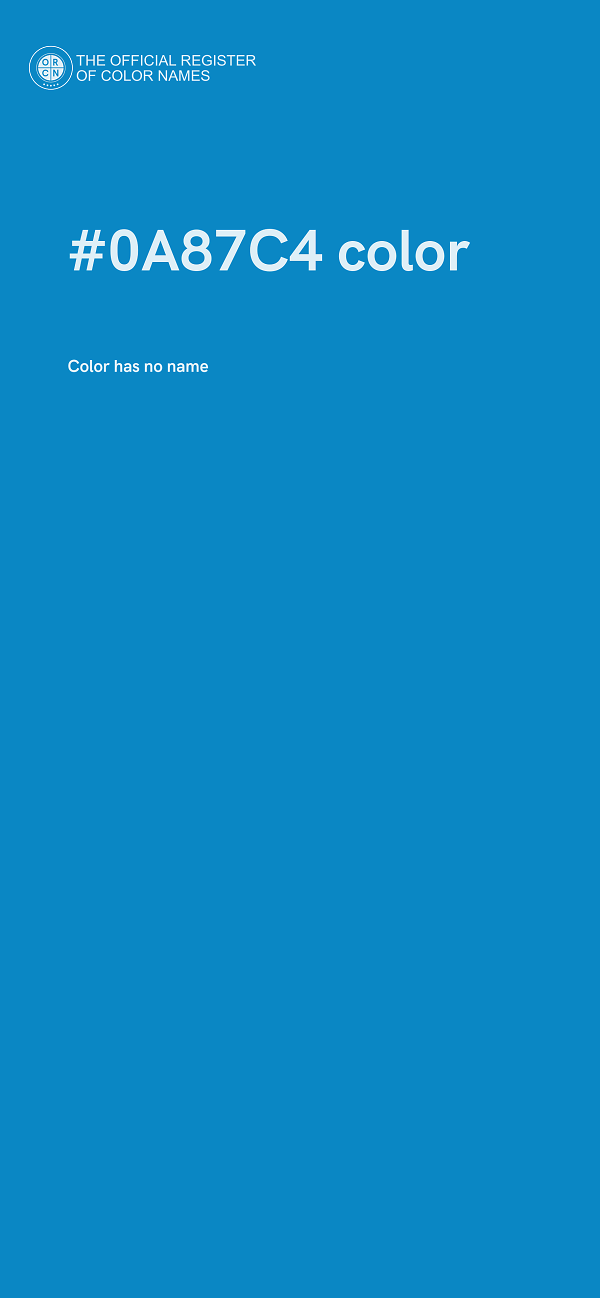 #0A87C4 color image