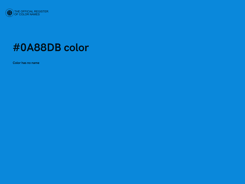 #0A88DB color image