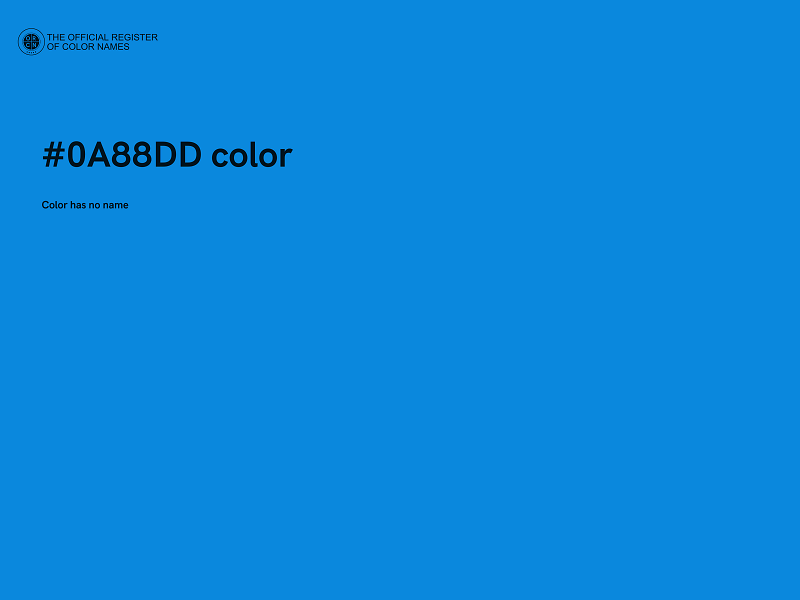 #0A88DD color image