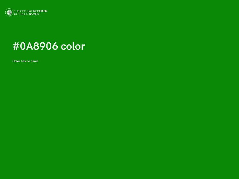 #0A8906 color image