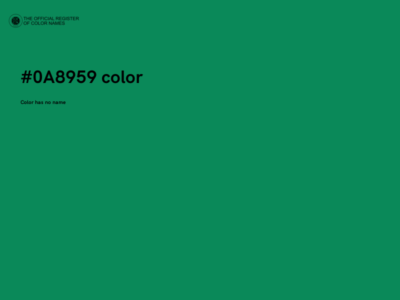#0A8959 color image
