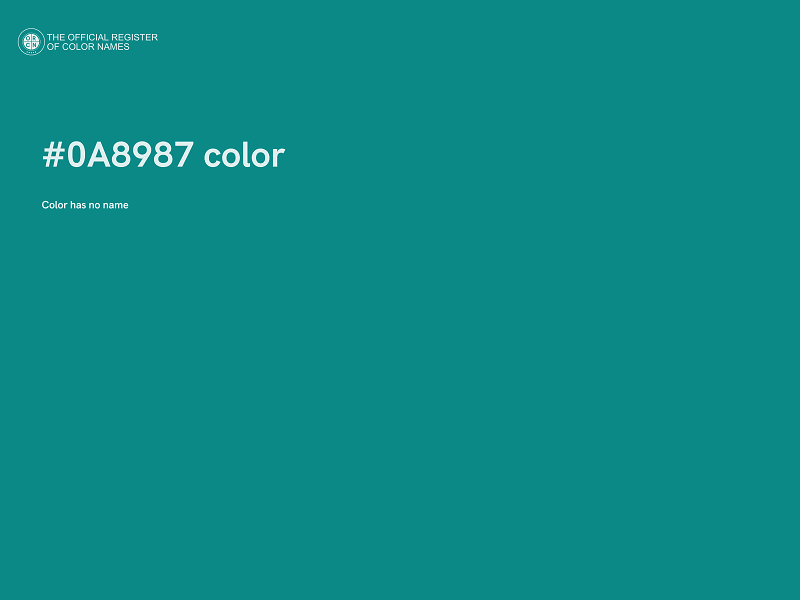 #0A8987 color image