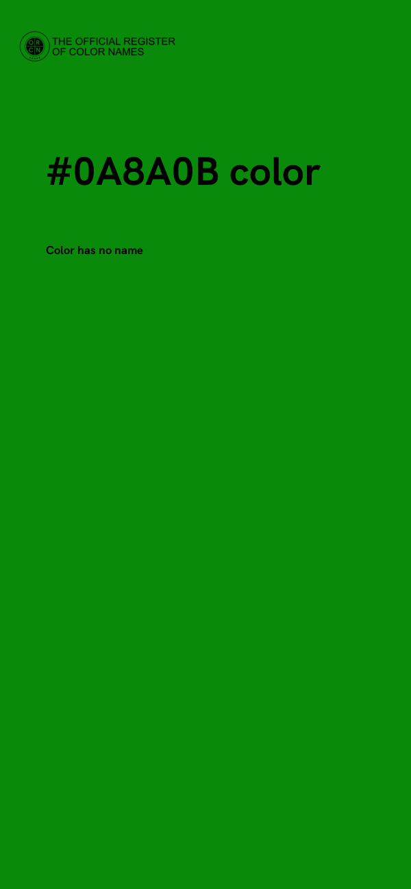 #0A8A0B color image