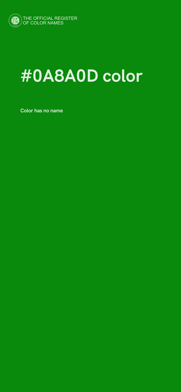 #0A8A0D color image