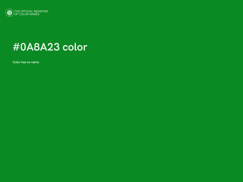 #0A8A23 color image