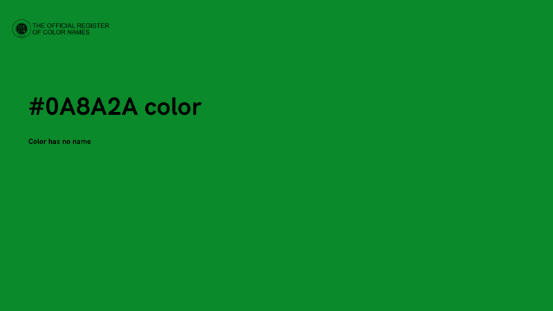 #0A8A2A color image