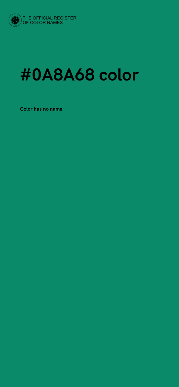 #0A8A68 color image
