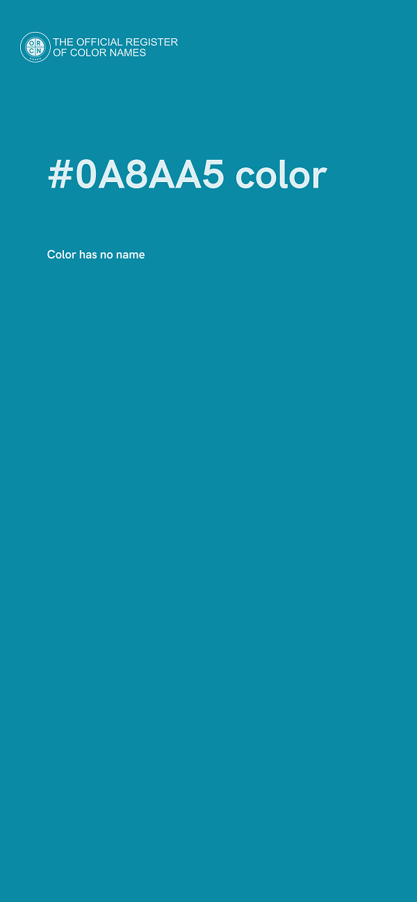 #0A8AA5 color image