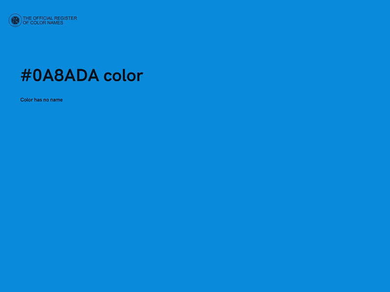 #0A8ADA color image