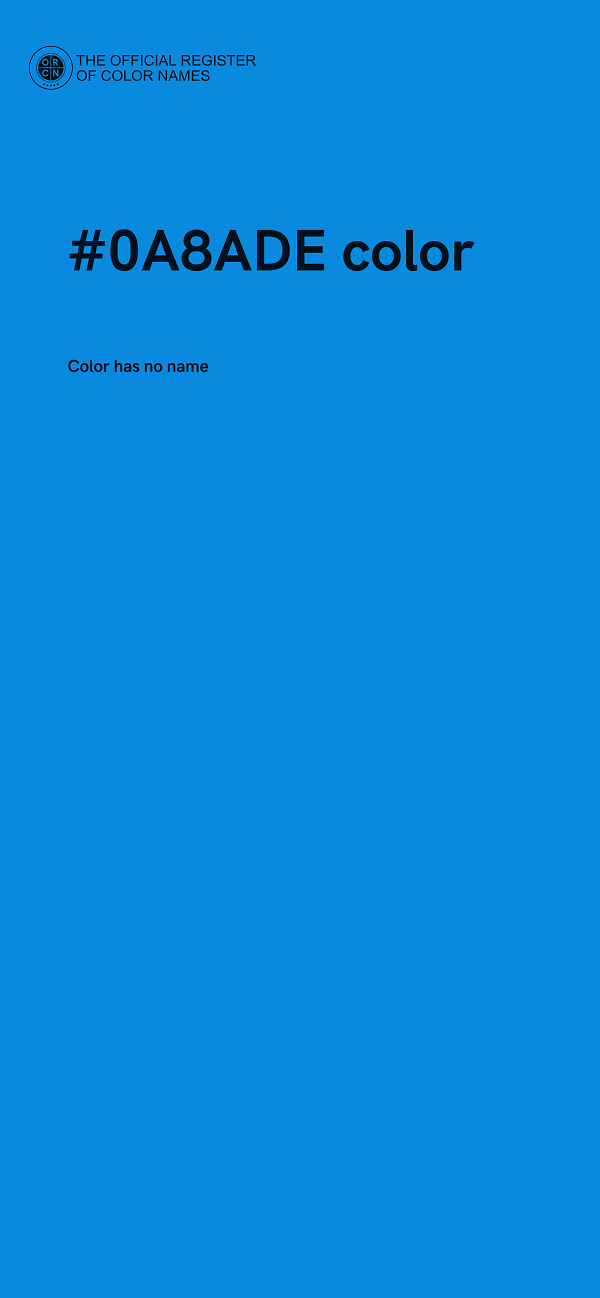 #0A8ADE color image