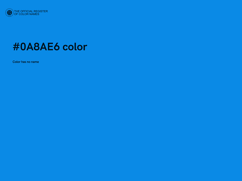 #0A8AE6 color image