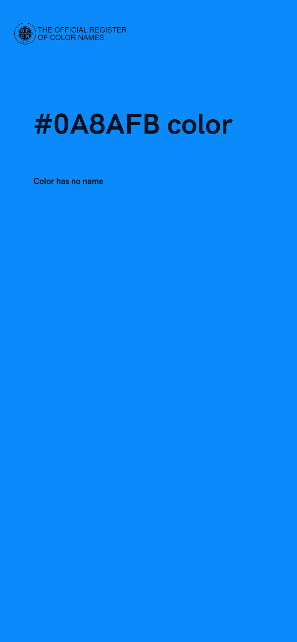 #0A8AFB color image