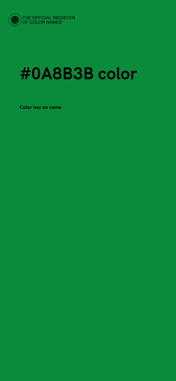 #0A8B3B color image