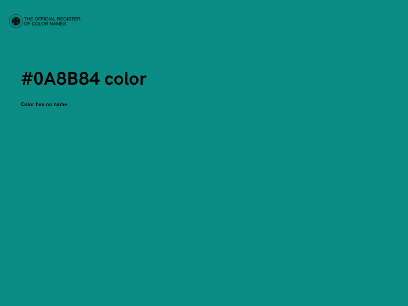 #0A8B84 color image