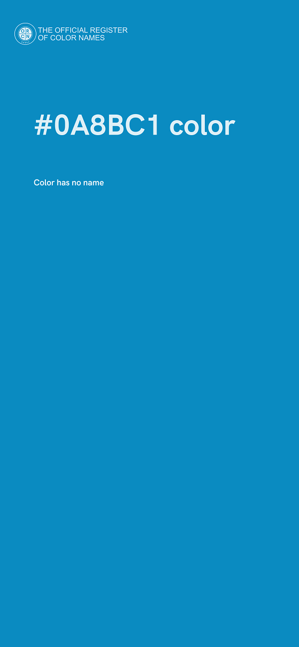 #0A8BC1 color image