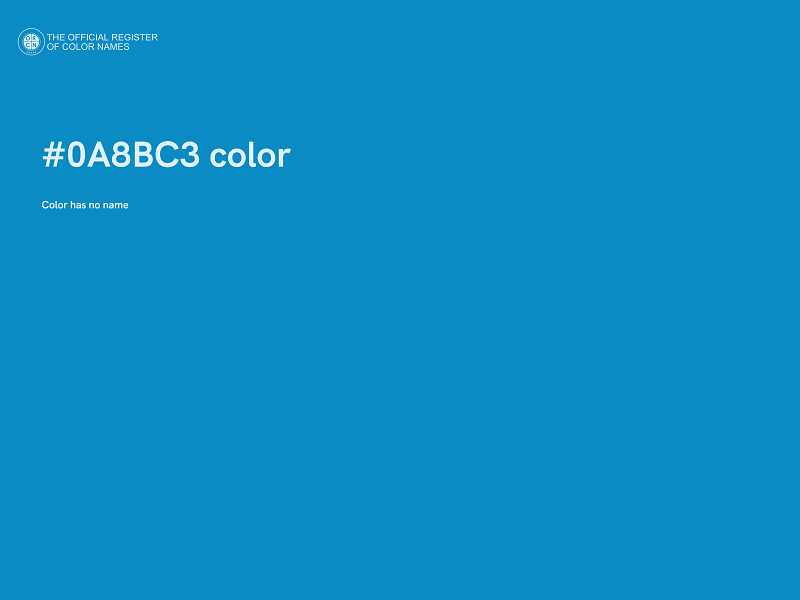 #0A8BC3 color image