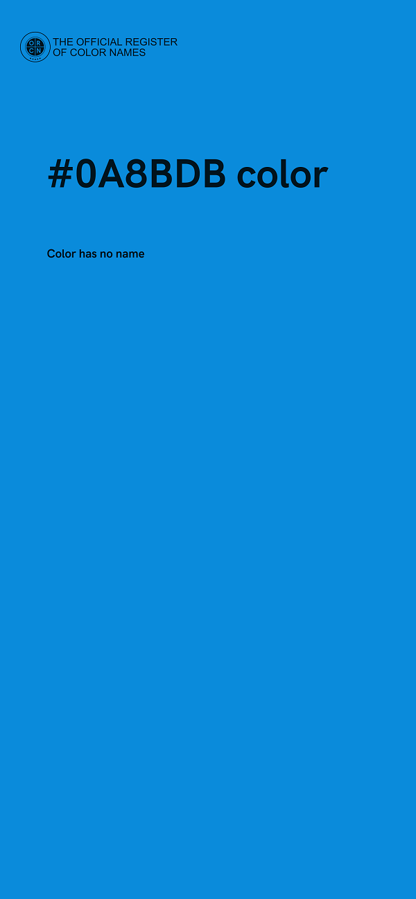 #0A8BDB color image