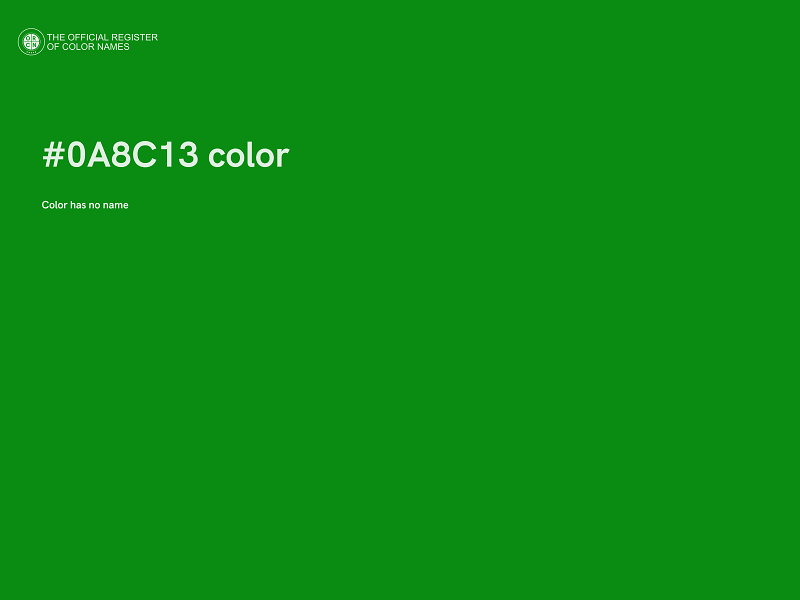 #0A8C13 color image