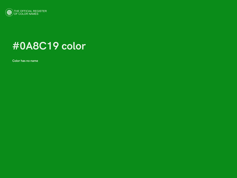 #0A8C19 color image