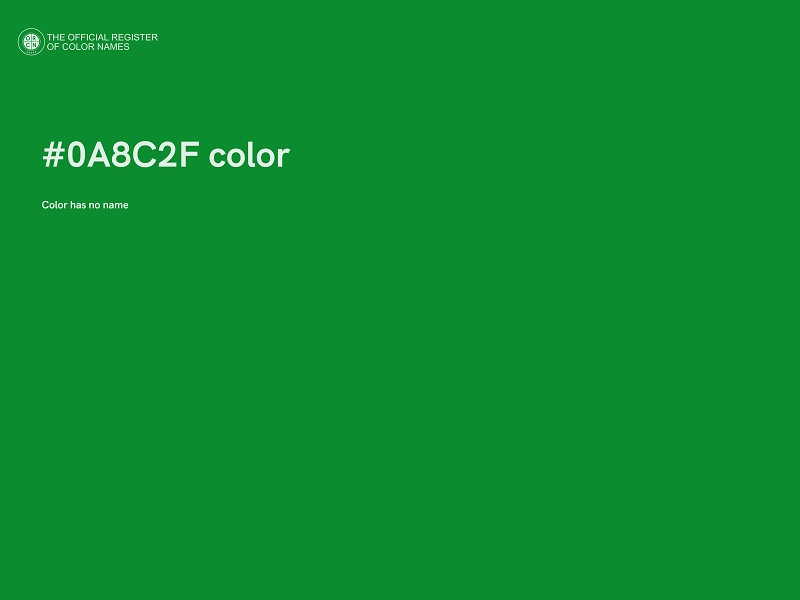 #0A8C2F color image