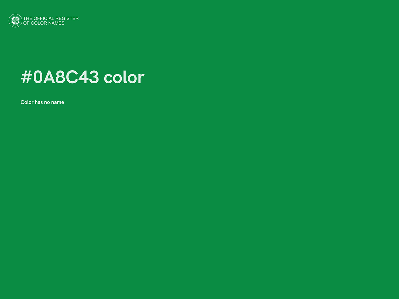 #0A8C43 color image