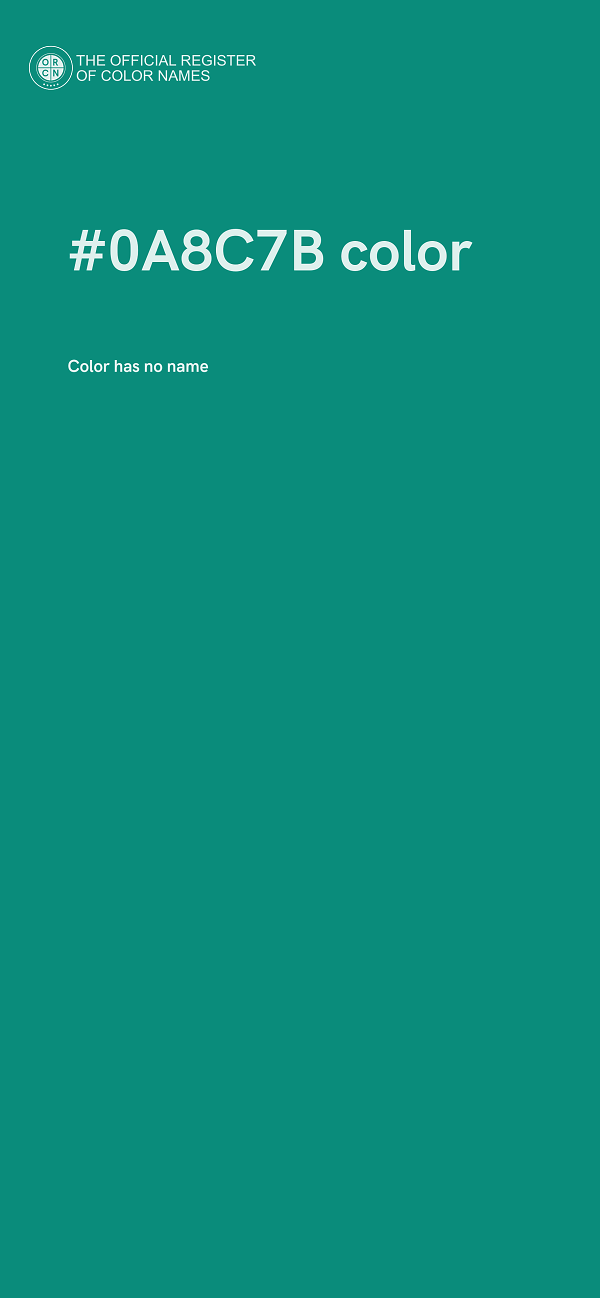#0A8C7B color image