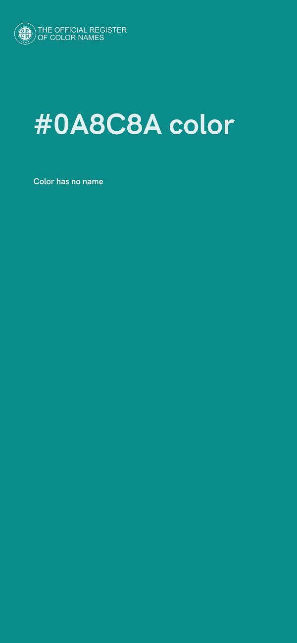 #0A8C8A color image