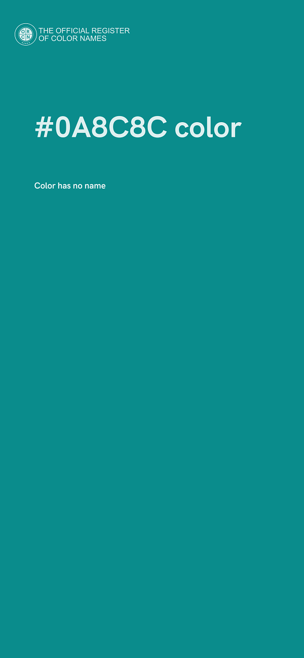 #0A8C8C color image