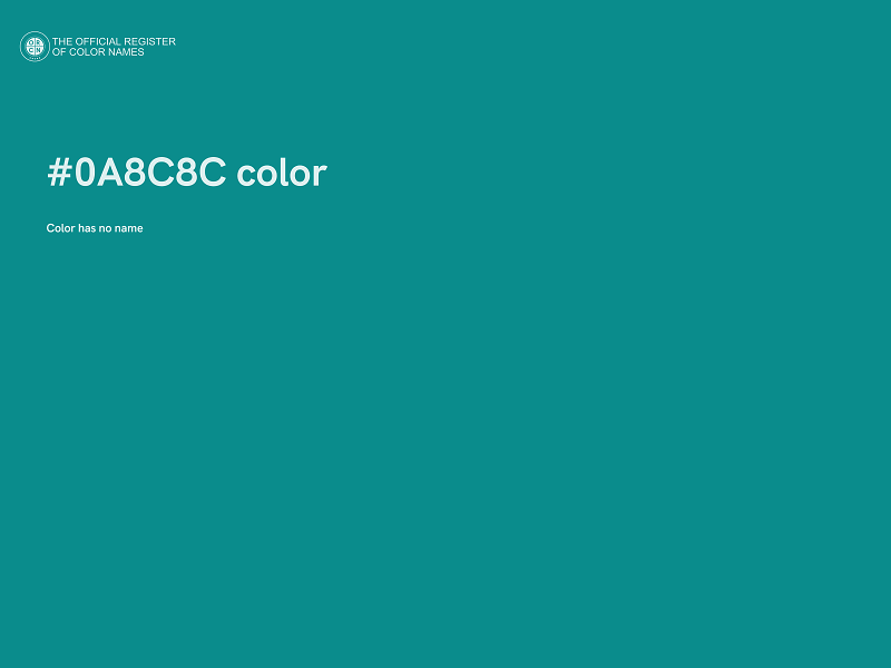 #0A8C8C color image