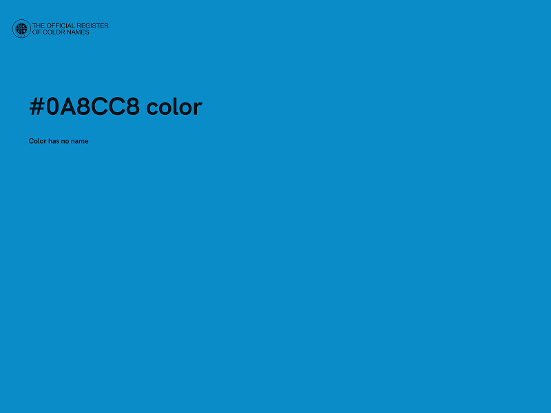 #0A8CC8 color image