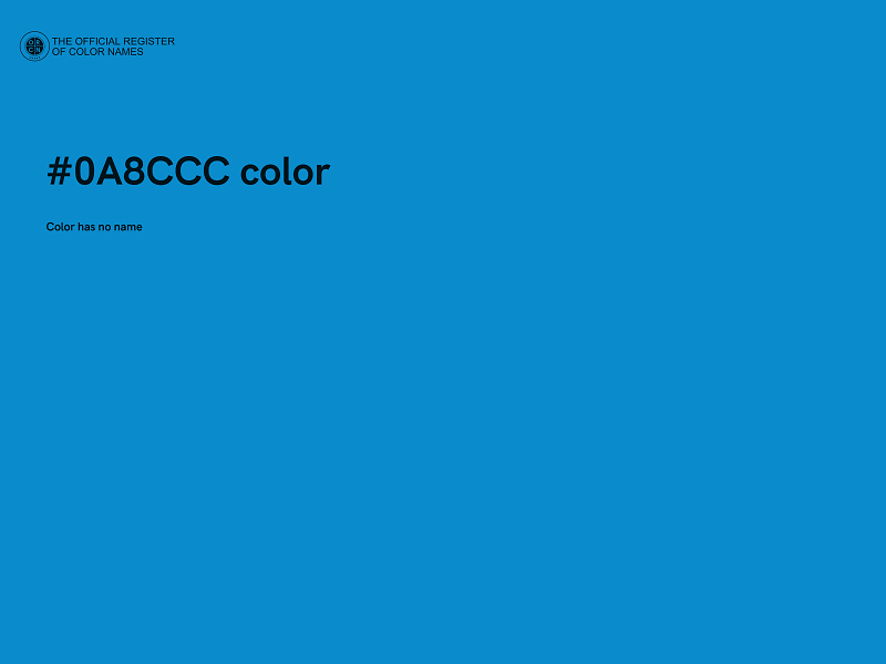 #0A8CCC color image